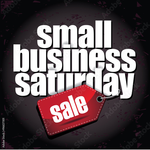 Small Business Saturday sale tag. EPS 10 vector illustration.