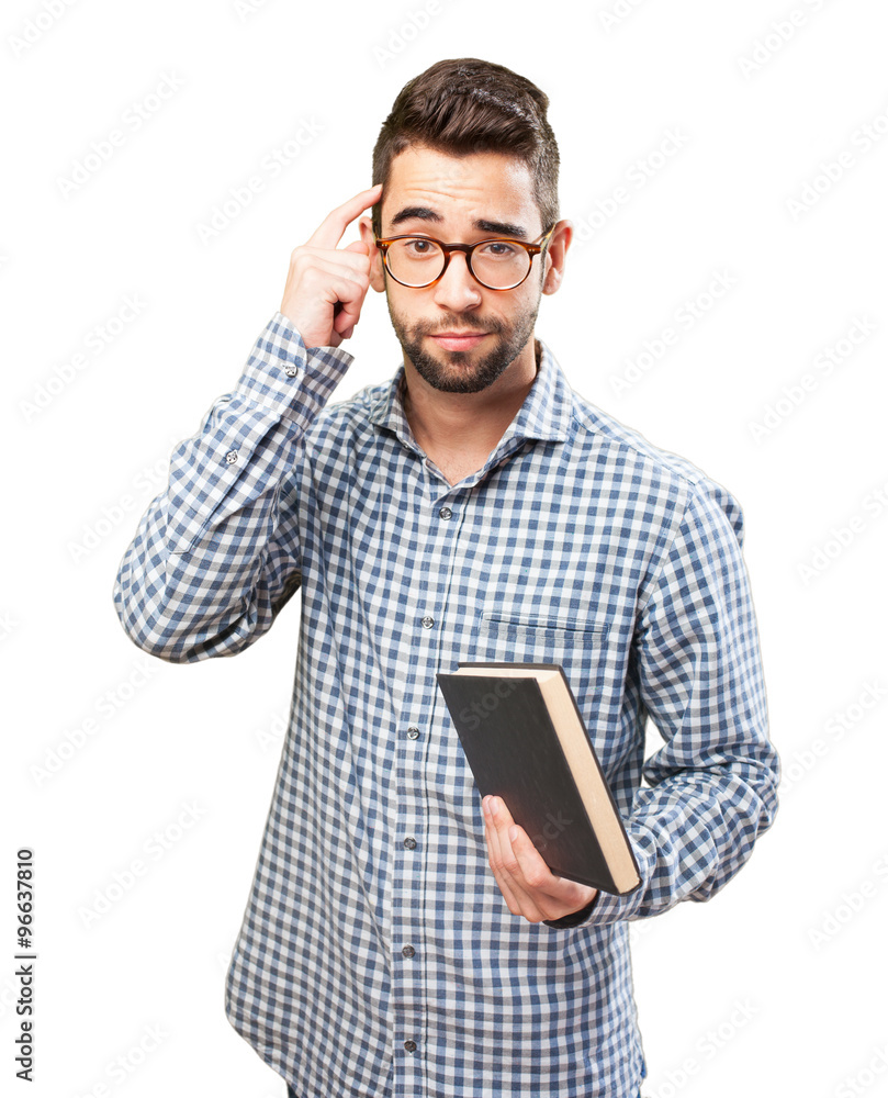 man holding a book man holding a book