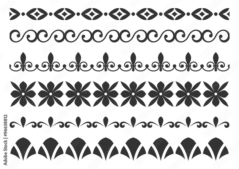 Set of borders for design.