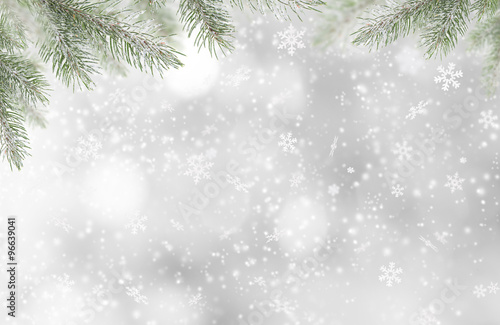 Christmas background with snowman © Lukas Gojda