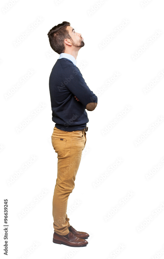 Naklejka premium elegant man looking for something