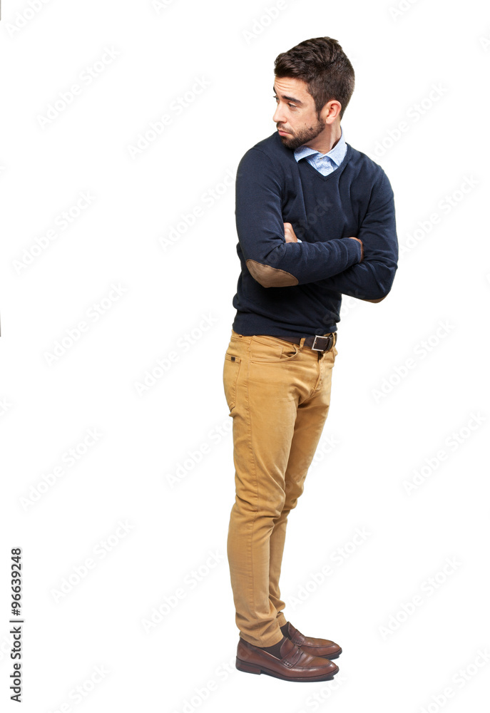 Naklejka premium elegant man looking for something