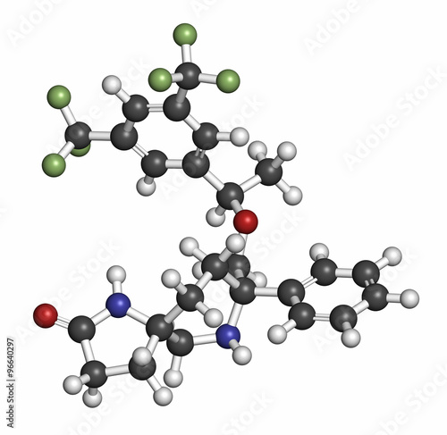 Rolapitant antiemetic drug molecule. 