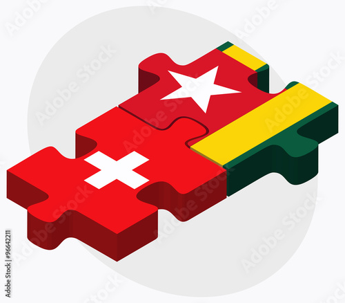 Switzerland and Togo Flags