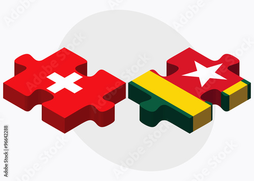 Switzerland and Togo Flags