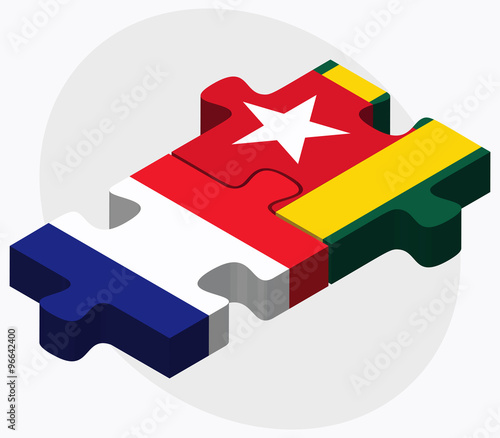 France and Togo Flags