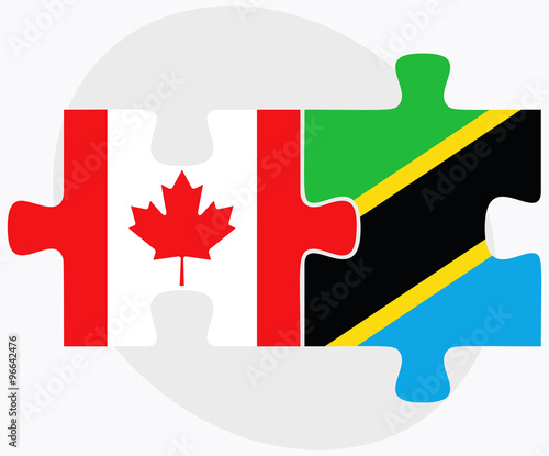 Canada and Tanzania Flags
