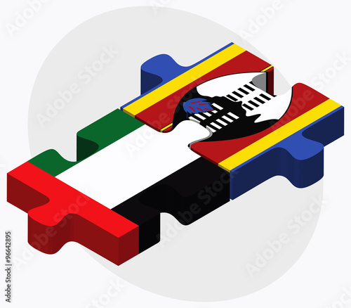 United Arab Emirates and Swaziland Flags