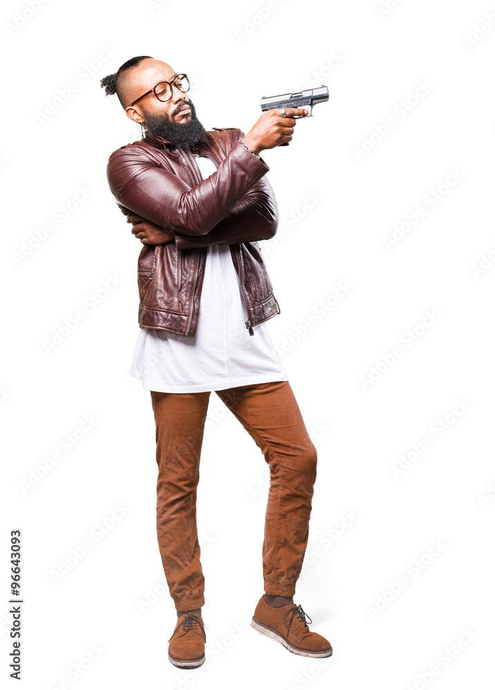 Black Guy With Gun