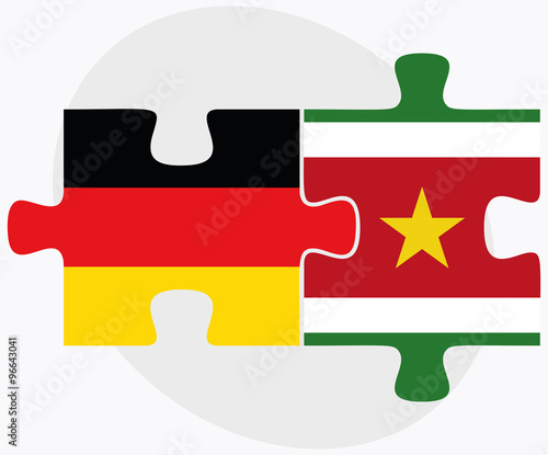 Germany and Suriname Flags