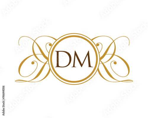 DM Luxury Ornament Initial Logo