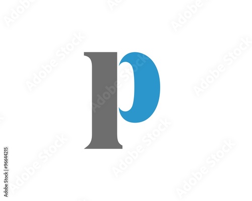 P decorative letter logo