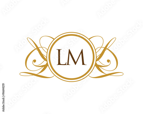 LM Luxury Ornament Initial Logo