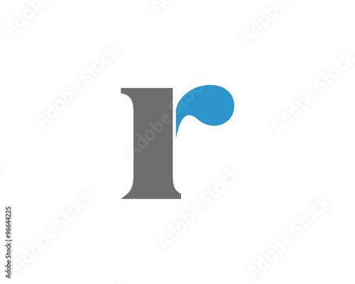 R decorative letter logo