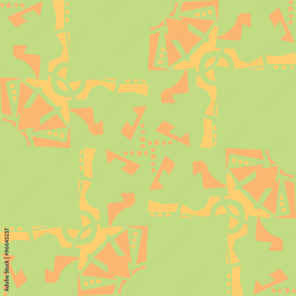 Repeating Rectangular Shapes on Green Repeating Rectangular Shapes on Green
