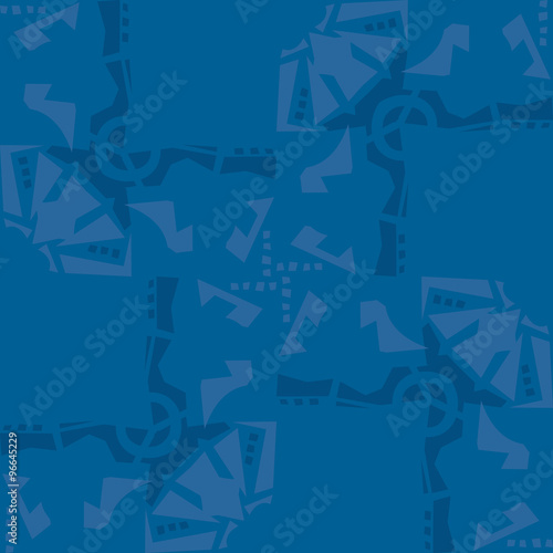Blue Repeating Rectangular Shapes