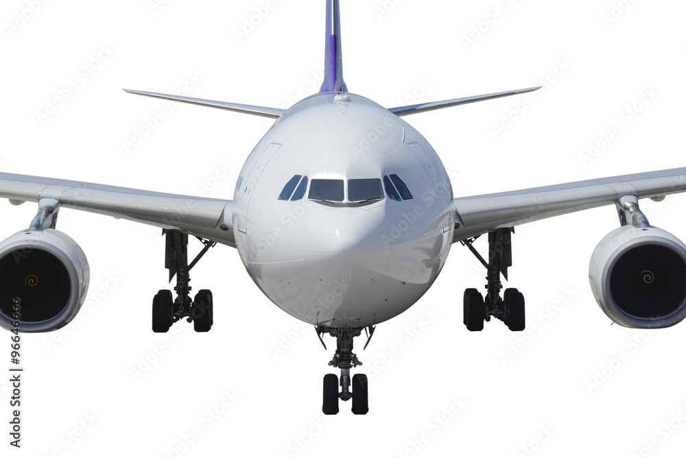 Fototapeta premium Airplane front view