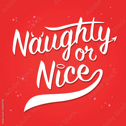 Naughty Or Nice typography Art