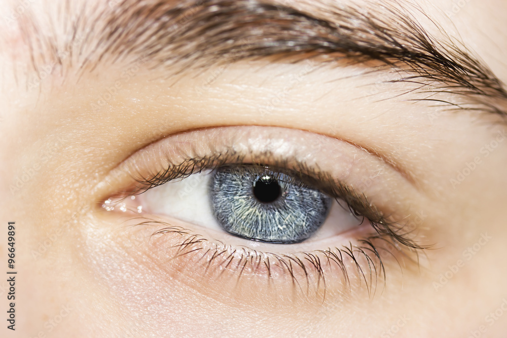 Obraz premium wnikliwy wygląd chłopca o niebieskich oczach