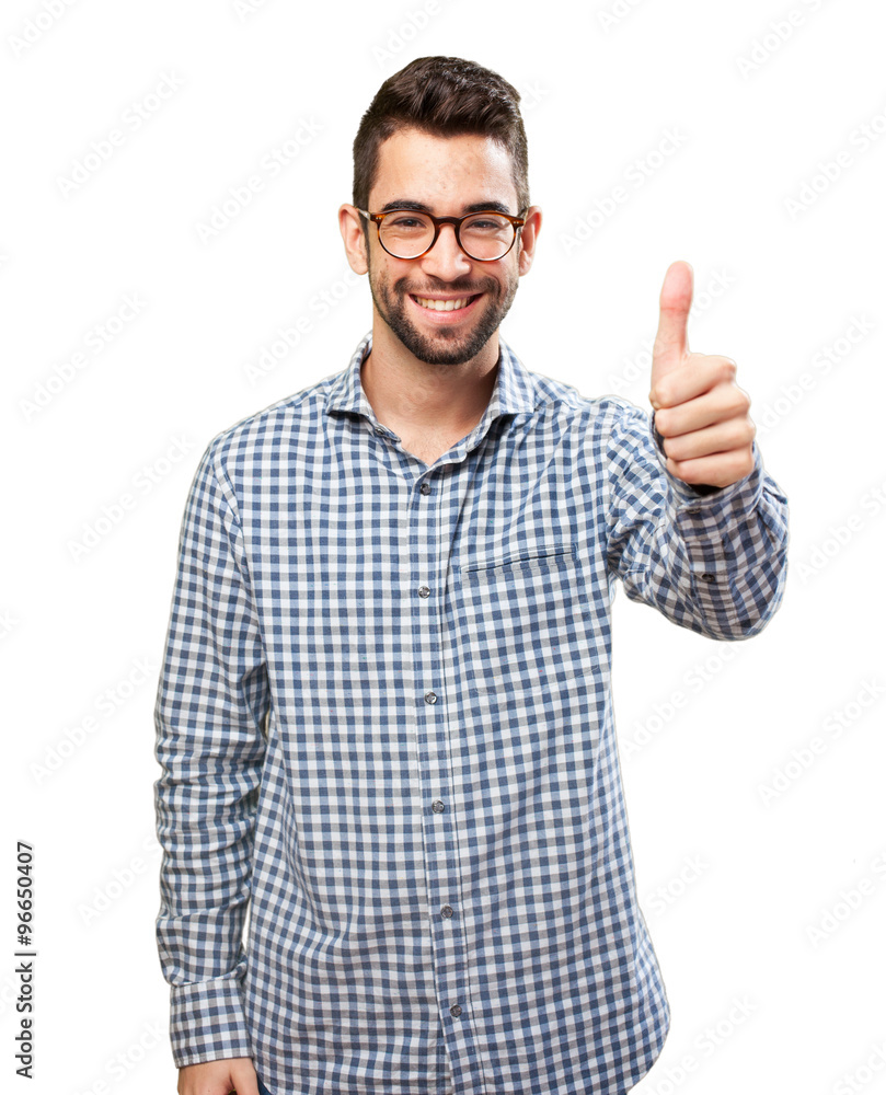 student man doing okay symbol student man doing okay symbol