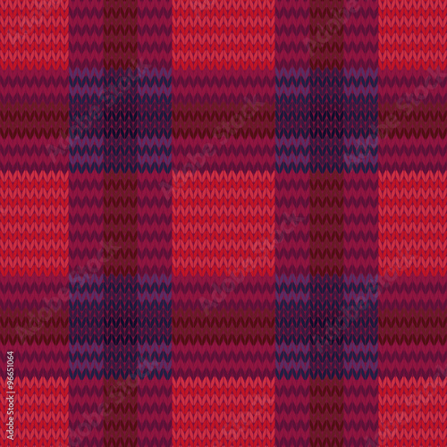 Knitting seamless checkered pattern