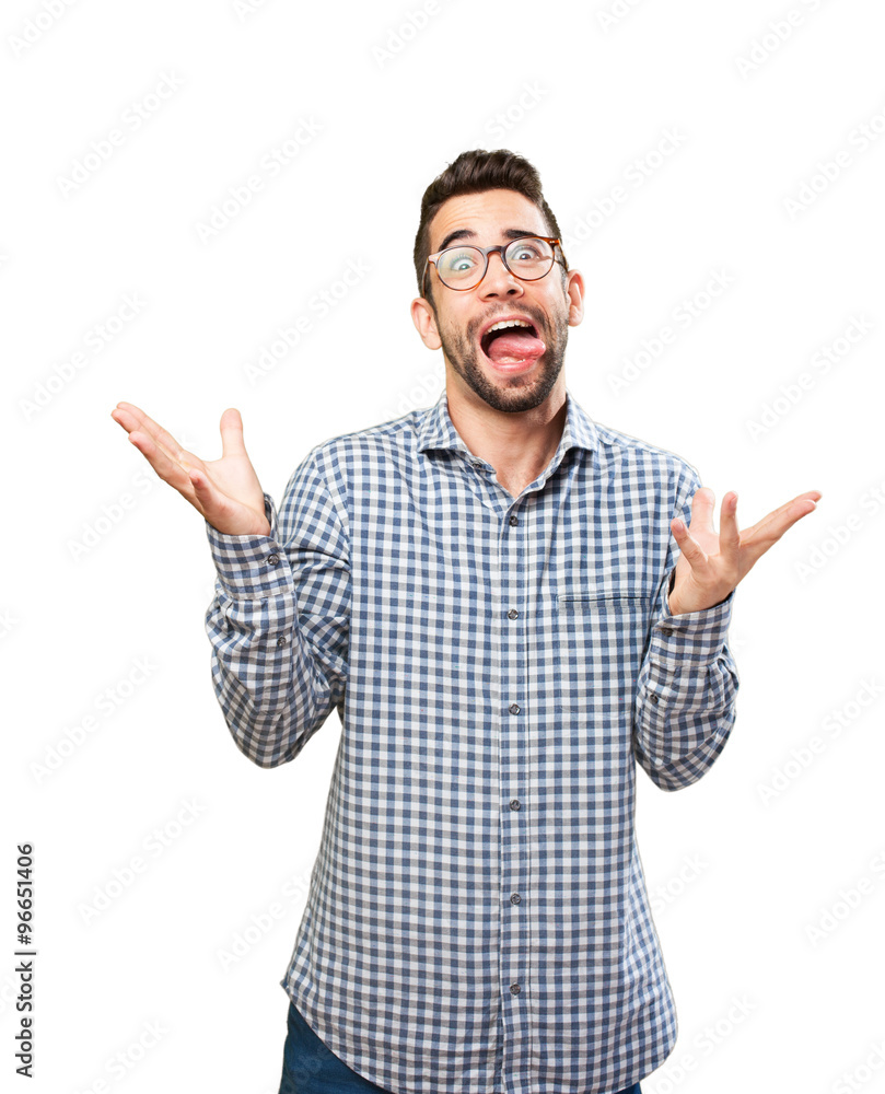 young man joking young man joking