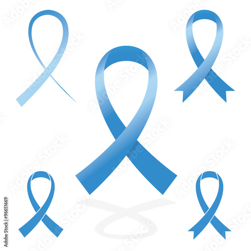 blue sign ribbon cancer symbol