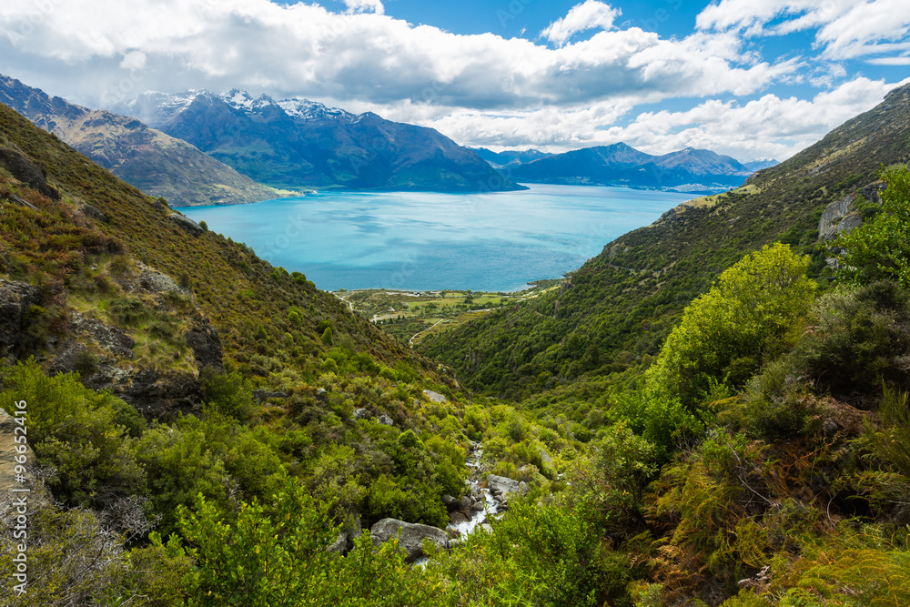 Fototapeta premium mountain and lake landscape