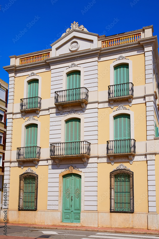 Obraz premium Lloret de Mar mediterranean facade in Costa Brava at Catalonia