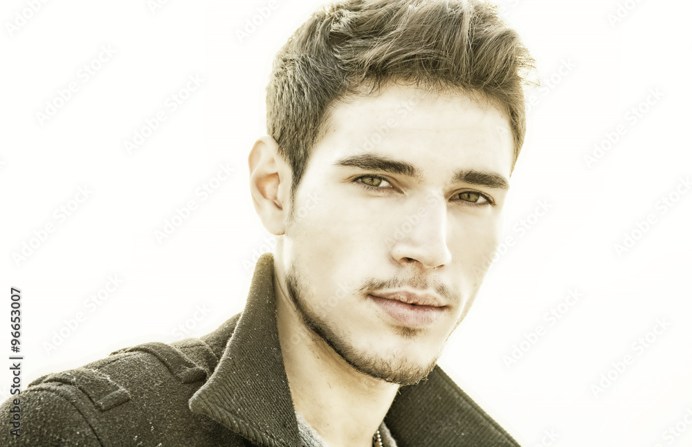 Attractive young man's headshot outdoor