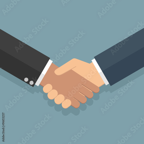 Handshake in flat style