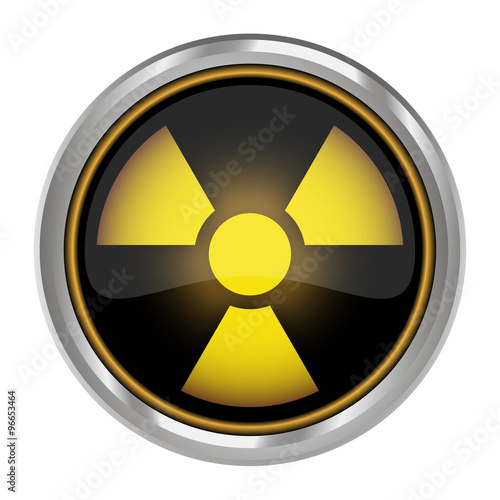 Radiation Black glossy web icon