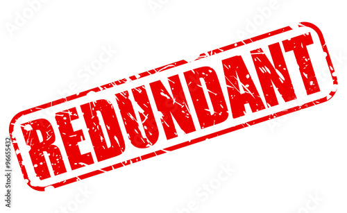 REDUNDANT red stamp text