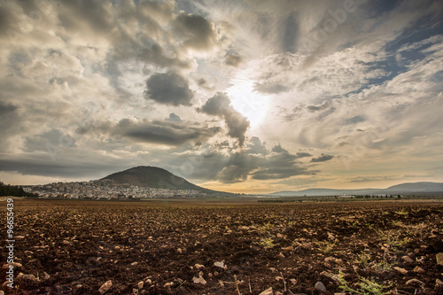 Fototapeta Tabor Mountain and Jezreel Valley in Galilee, Israel