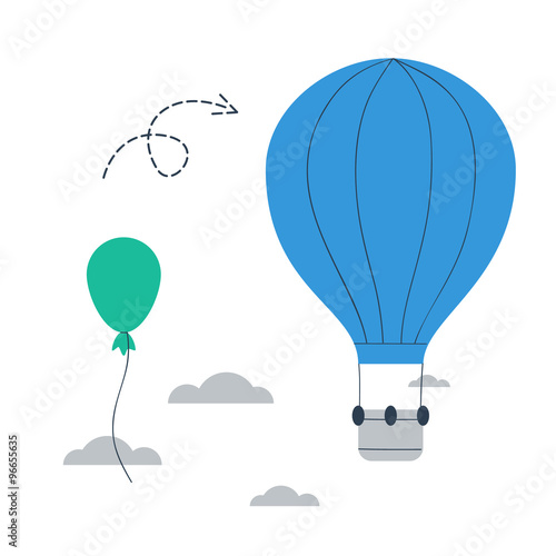 Upgrade or up sizing illustration