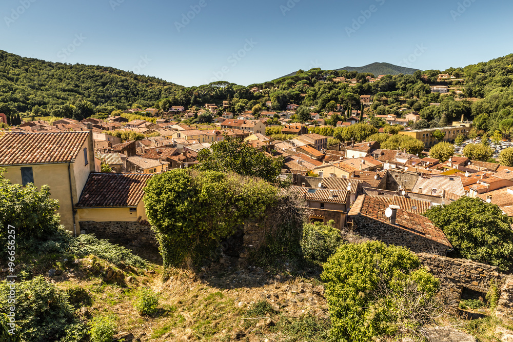 Beautiful View On The City Of Collobrieres-France