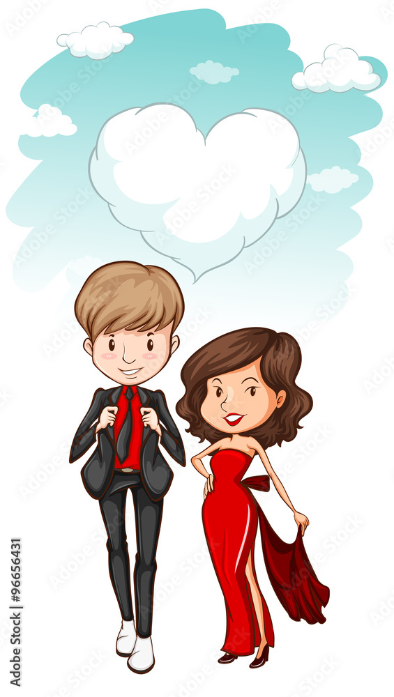 Couple standing side by side Couple standing side by side
