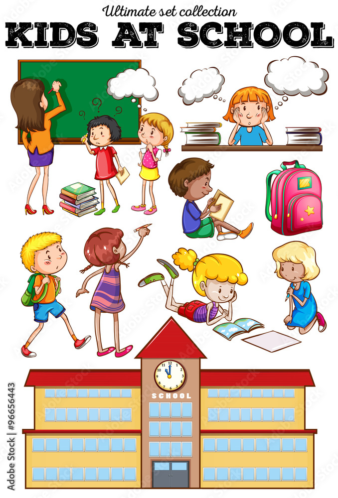 Children learning at school Children learning at school