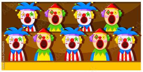Booth game with clowns