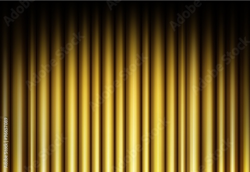 Curtain of golden background
