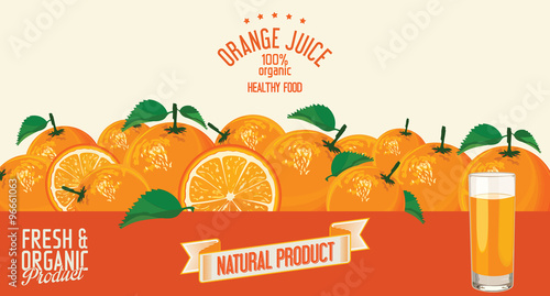 Orange retro vintage background