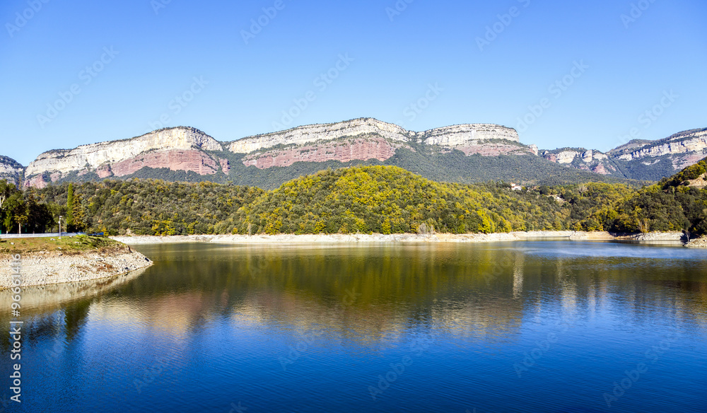 Lake Sau in Barcelona Spain Panoramic Photography