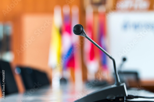 microphones in a meeting room