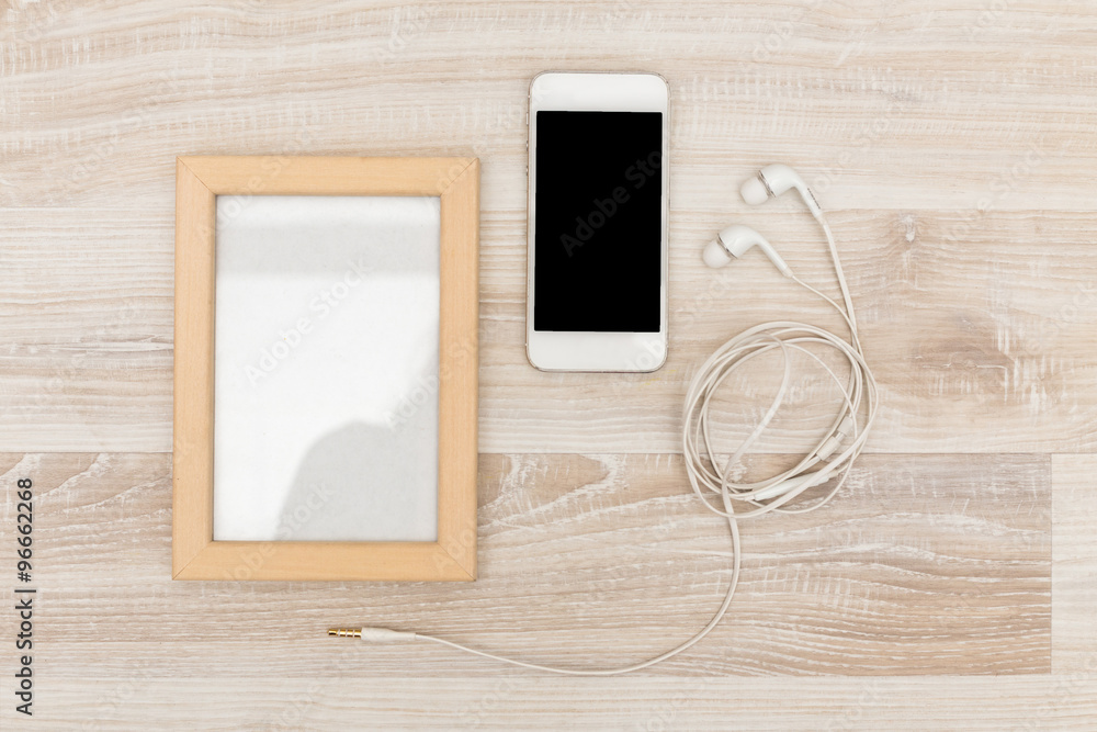 Mock up on wooden background Mock up on wooden background