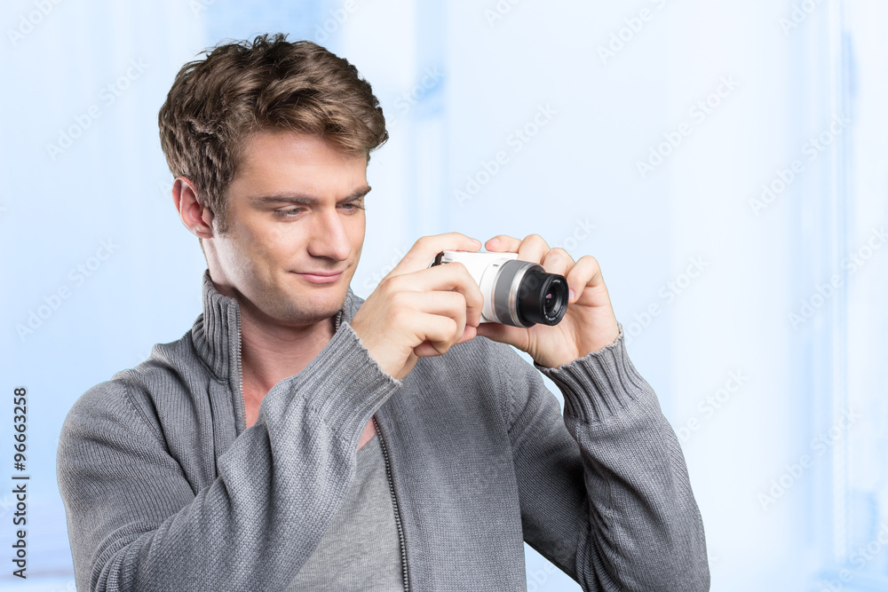 Young handsome man doing a shot Young handsome man doing a shot