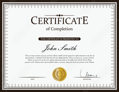 Certificate template