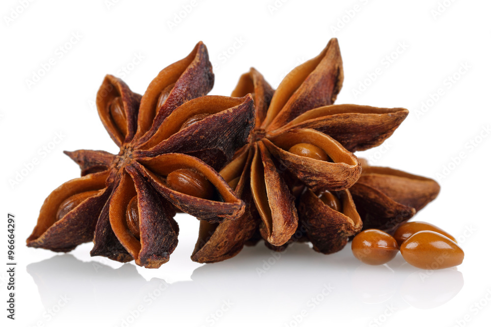 Star Anise on white background Star Anise on white background