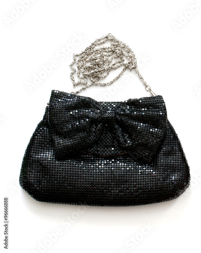 Clutch bag over white