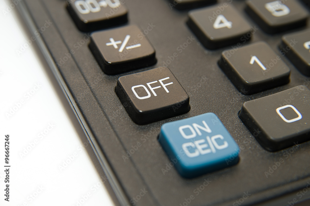 The buttons of the device for computing close-up The buttons of the device for computing close-up