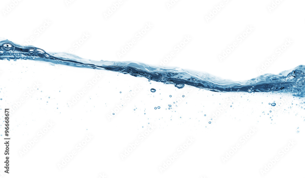 Close up of water surface isolated on white background with copy Close up of water surface isolated on white background with copy